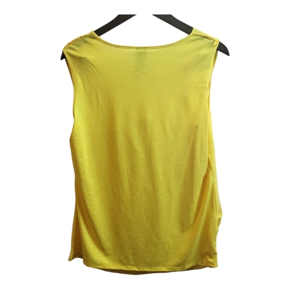 Rafaella Studio, Beautiful Yellow Chiffon Drape Front ,Women's Blouse, Size L - Picture 4 of 7